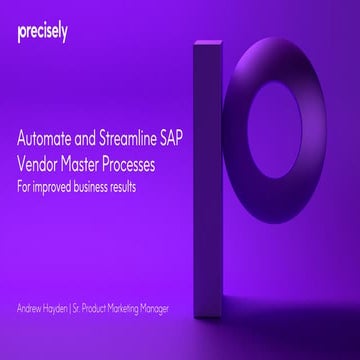 How to Solve Your SAP® Vendor Master Data Challenges with Automation