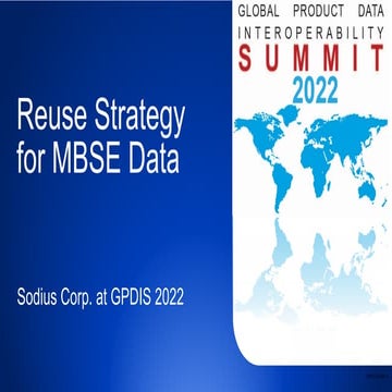 Reuse Strategy for MBSE Data - GPDIS 2022