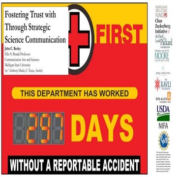 2022 - Fostering Strategic Science Communication related to Trust