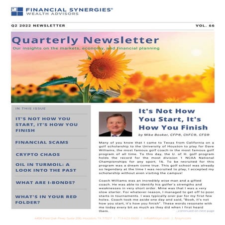 Financial Synergies | Q2 2022 Newsletter