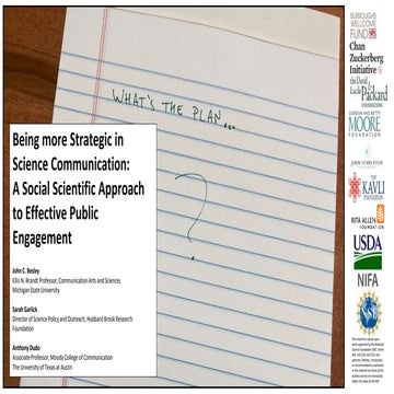 Science Talk '22 - Strategic SciComm