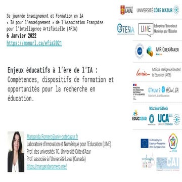 20220106 Enjeux éducatifs à l’ère de l’IA :  Compétences, dispositifs de form...