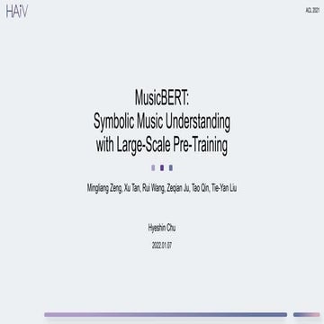 MusicBERT: Symbolic Music Understanding with Large-Scale Pre-Training  