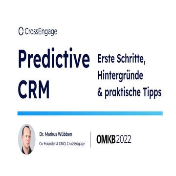 Predictive CRM – Erste Schritte,  Hintergründe & praktische Tipps – Dr. Marku...