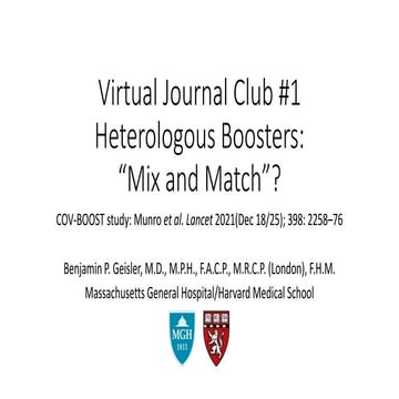 Heterologous Boosters: "Mix and Match"?