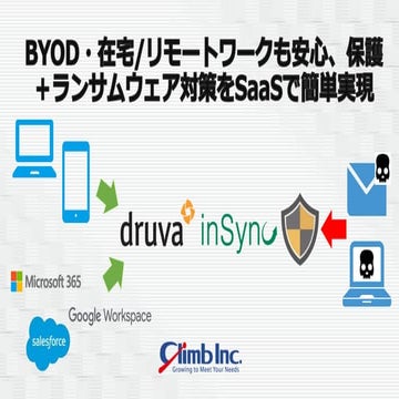 BYOD・在宅/リモートワークも安心、保護＋ランサムウェア対策をSaaSで簡単実現
