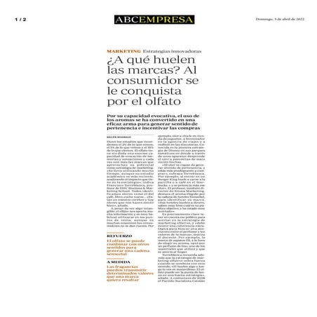 ABC: ¿A qué huelen las marcas? Al consumidor se le conquista por el olfato