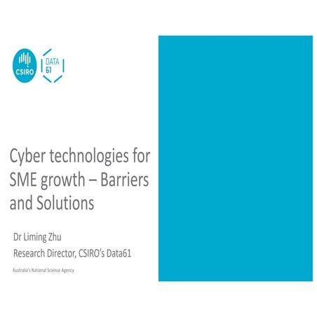 Cyber technologies for SME growth – Barriers and Solutions