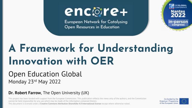 A Framework for Understanding Innovation with OER