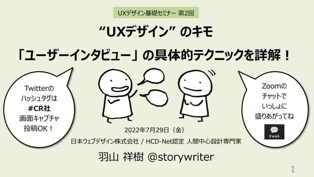 “UXデザイン”のキモ『ユーザーインタビュー』の具体的テクニックを詳解！| UXデザイン基礎セミナー 第2回