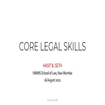 Core Legal Skills