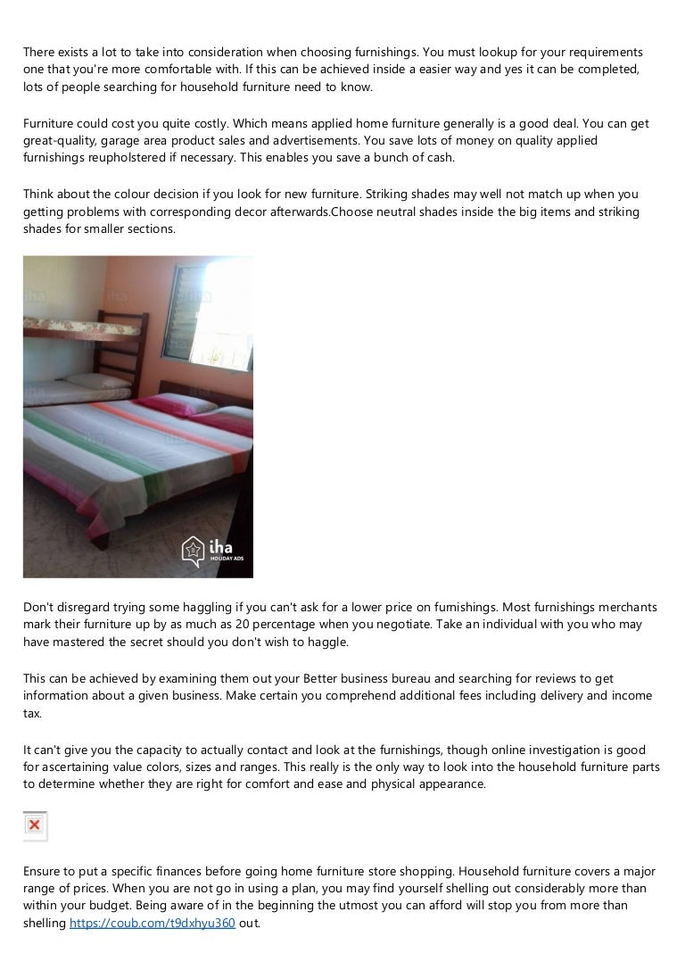 Learn All About Household Furniture Shoppign Due To This Informative