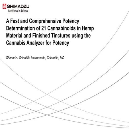 A Fast and Comprehensive Potency Determination of 21 Cannabinoids in Hemp Mat...