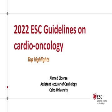 Cardio oncology guidelines ESC 2022  
