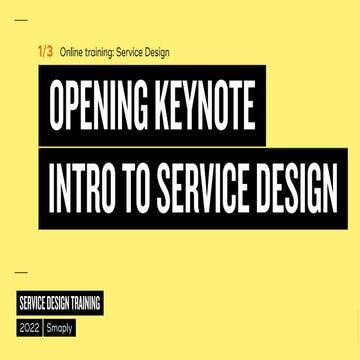 Introduction to Service Design