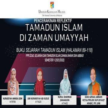 Pencerakinan Reflektif Tamadun Islam Di Zaman Umawi