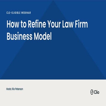 How to Refine Your Law Firm Business Model