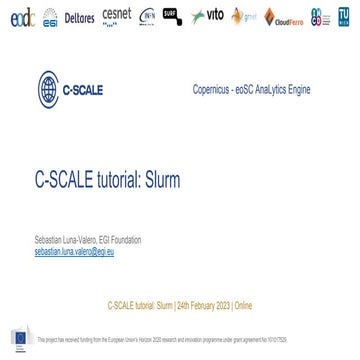 C-SCALE Tutorial: Slurm
