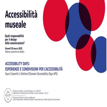 Accessibility Days: esperienze e condivisioni per l'accessibilità