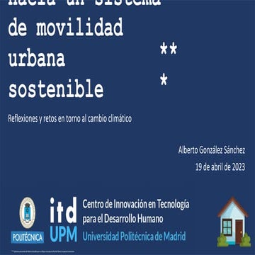 Hacia un sistema de movilidad urbana sostenible