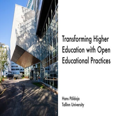 Transforming Higher Education with Open Educational Practices