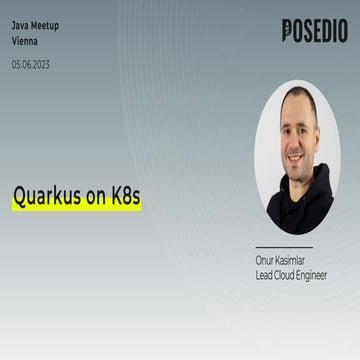 Quarkus on K8s - Cloud-Native Java for Kubernetes | PDF