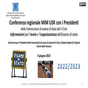 conferenza regionale informativa esame-stato 2023 presidenti