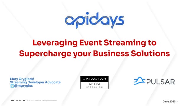 INTERFACE by apidays 2023 - Leveraging Event Streaming to Super-Charge your B...