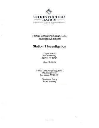 Sparks Fire Dept. investigative report into Timothy Egan dropping a senior ci...