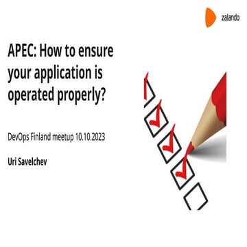 APEC: How to ensure your application is operated properly | PPTX