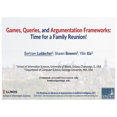 Games, Queries, and Argumentation Frameworks: Time for a Family Reunion!