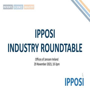 November 2023 Industry Round Table - Sessions 1 and 2