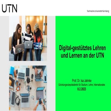 University Taking Shape 2023 - Digital-gestütztes Lehren und Lernen an der UTN