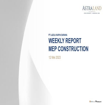 2023.05.19 [MEP Construction Weekly Report].pptx