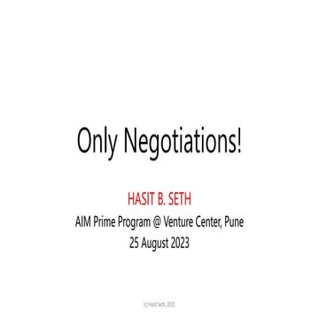 2023 Only Negotiations at AIM Prime Program at Venture Centre.pptx