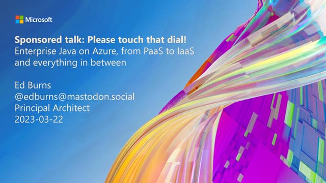 Sponsored Session: Please touch that dial!