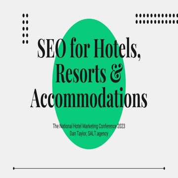 SEO for Hotels, Resorts, & Accommodations