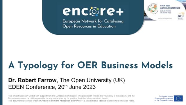 A Typology for OER Business Models 