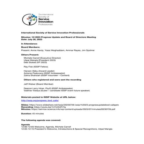 20250625 Progress Update With Board - Minutes.docx