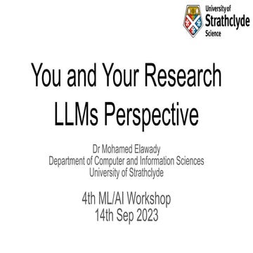 You and Your Research -- LLMs Perspective