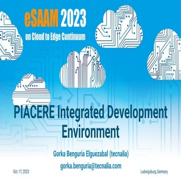 eSAAM2023-PIACERE Integrated Development Environment