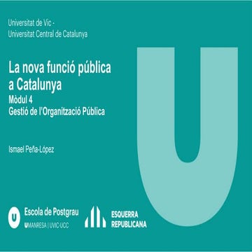 La nova funció pública a Catalunya