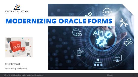 Modernization options for Oracle Forms applications