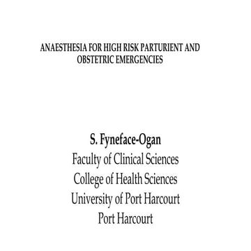 Obstetric anaesthesia | PPTX