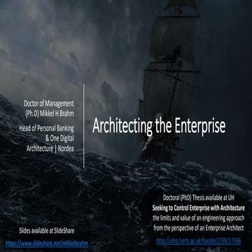 How to Architect an Enterprise