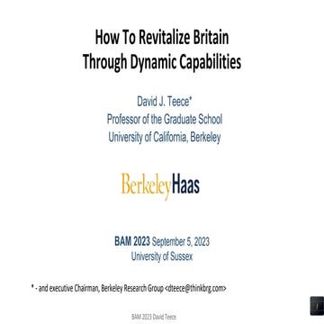 How To Revitalize Britain Through Dynamic Capabilities