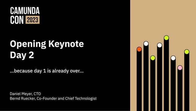 CamundaCon NYC 2023 Keynote - Shifting into overdrive with process orchestration