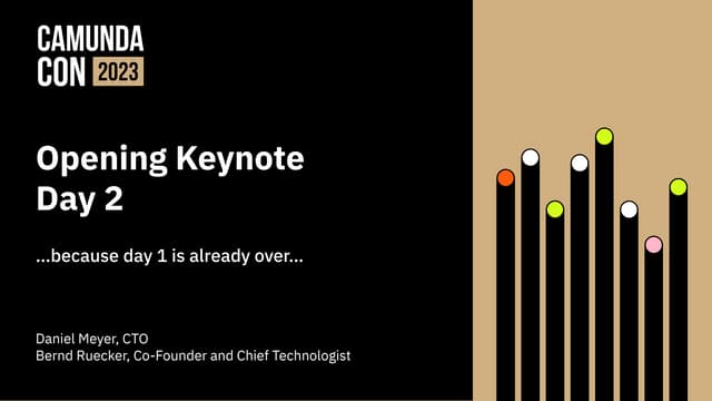 CamundaCon NYC 2023 Keynote - Shifting into overdrive with process orchestration