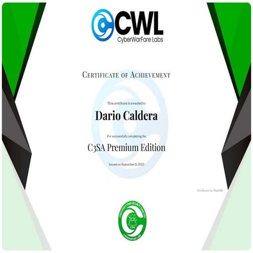 Certified Cyber Security Analyst | PDF