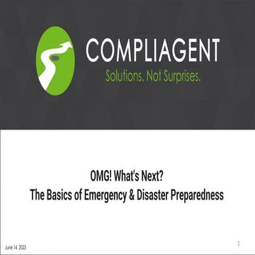 2023 Compliatric Webinar Series - The Basics of Disaster Preparedness.pdf